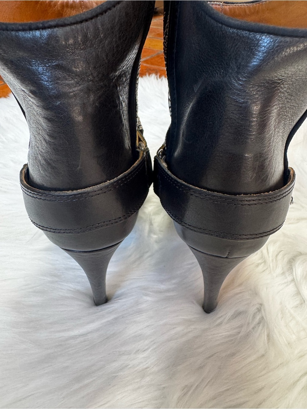 ISABEL MARANT Black Leather Suede Boots  Studded Western Ankle Rocker Sz 3 - Picture 8 of 17